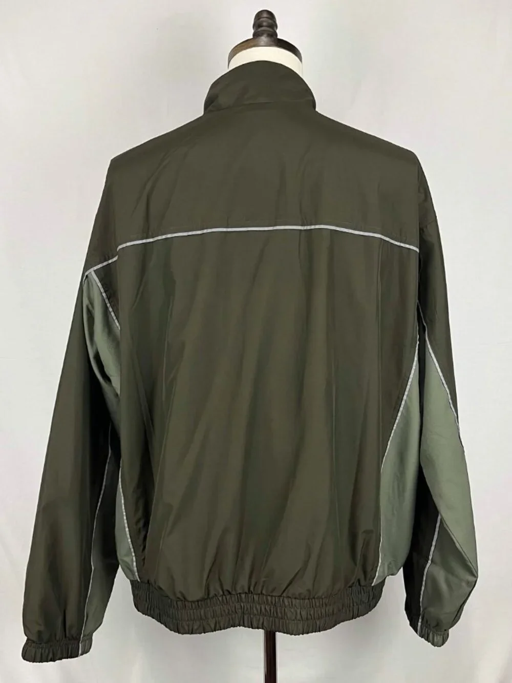GUC Roundtree & Yorke Sport Mens Olive Green Full Zip Track Jacket Size XL